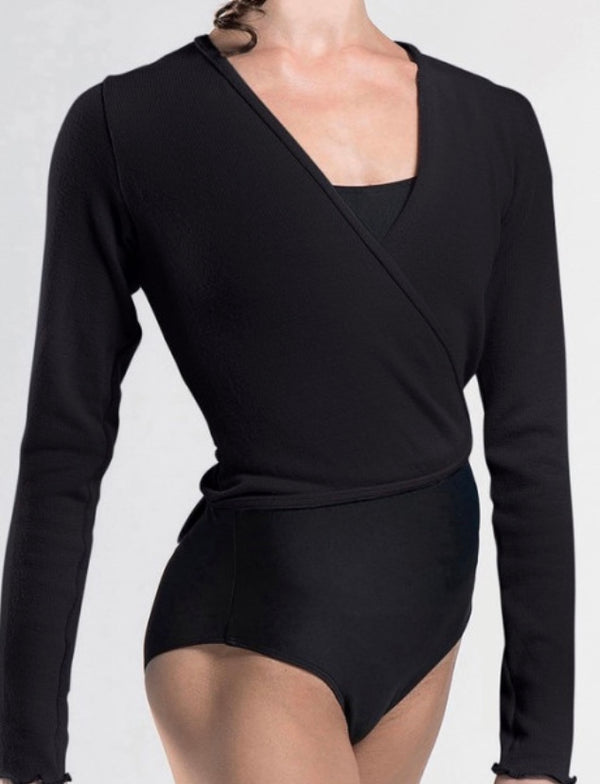 YB2 Black Sweater Wrap/embroidered