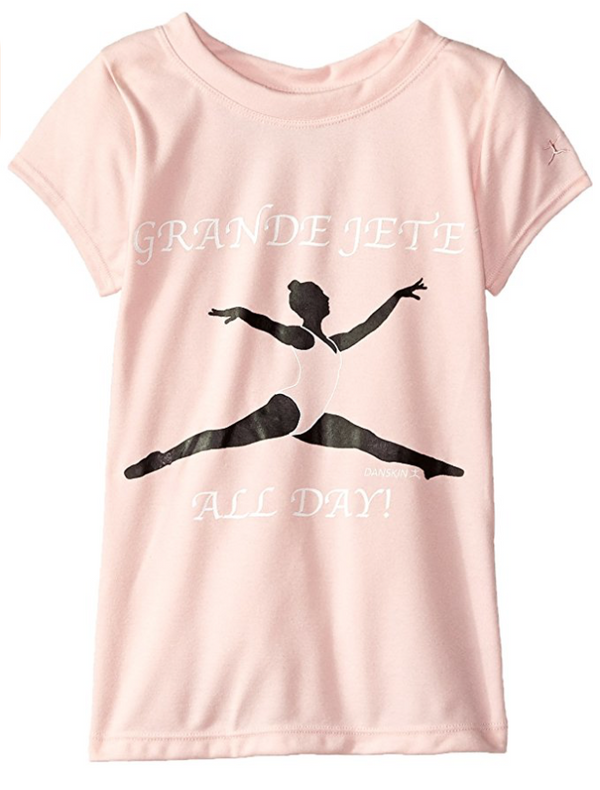 Danskin Little Girls' Jete Graphic Dance Tee