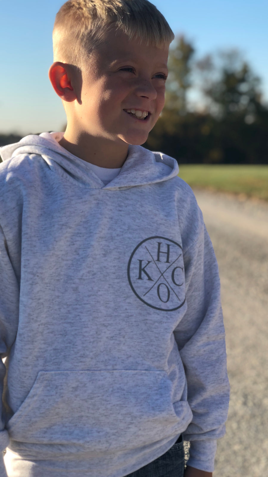 “H/O KC Circle" - Ecosmart Youth Hooded Sweatshirt